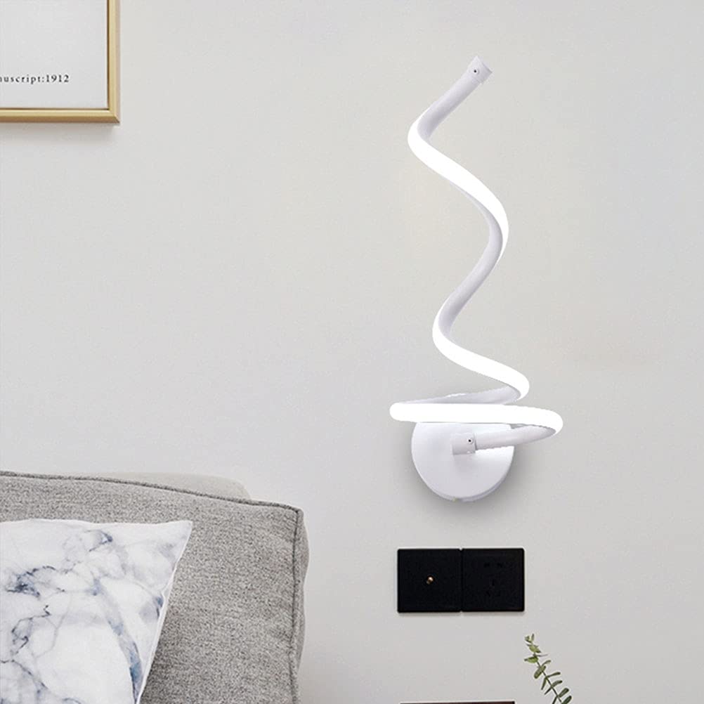 Lampa ścienna LED, spiralna, nowoczesna, kolorowa lampa ścienna z możliwością przyciemniania, 25 W, lampka nocna, oświetlenie wewnętrzne, do salonu, sypialni, korytarza,