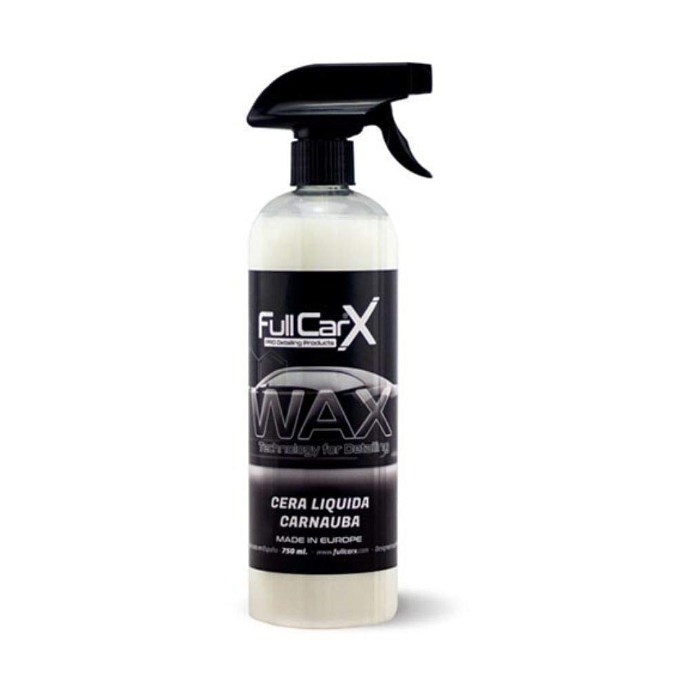 AutoFullCar - Kit Limpieza Coche Interior y Exterior FullCarX | 9 Productos de 750 ml. Unidad - Car Detailing - Limpia Llantas, Salpicaderos, Cristales, Asientos Textil, Plásticos, Cera Líquida, etc.