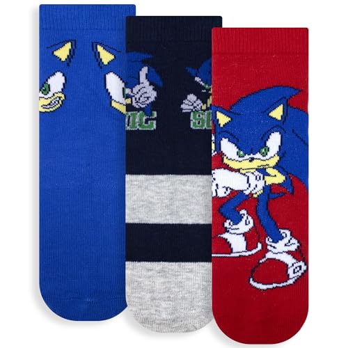 Sonic The Hedgehog 6882 Baby Socks Warm Cotton 3 Pairs, meerkleurig 1, 27-30