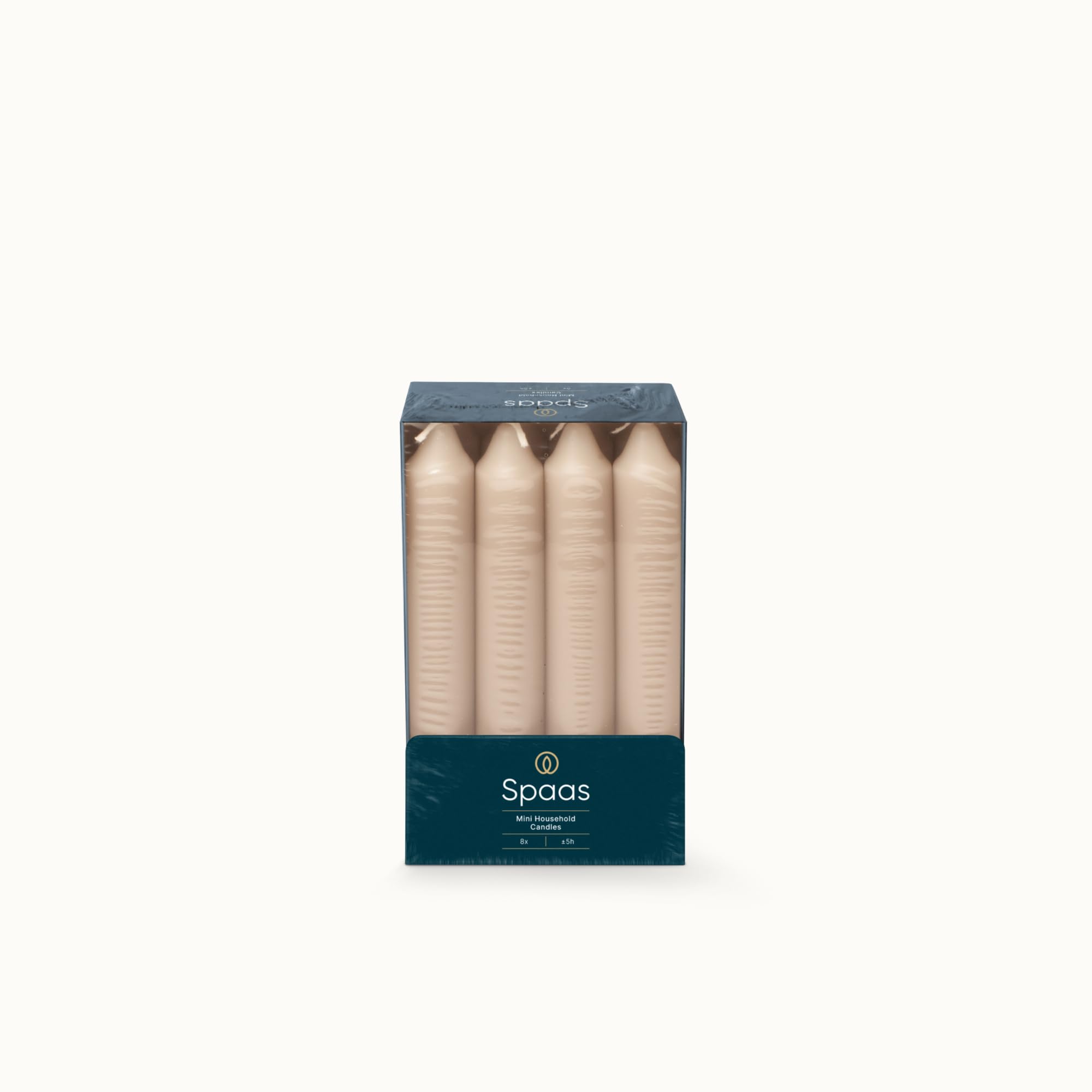 Spaas 64 Geruchlose Mini-Tischkerzen, 21/150mm, 5 Stunden, Beige