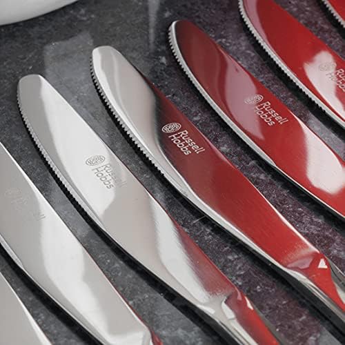 Russell Hobbs RH00023 Deluxe Vienna Stainless Steel 24 Piece Cutlery Set, Service for 6 People, Tableware with Forks, Knives, Tablespoons and Teaspoons, Dishwasher Safe Dinnerware, 15 Year Guarantee