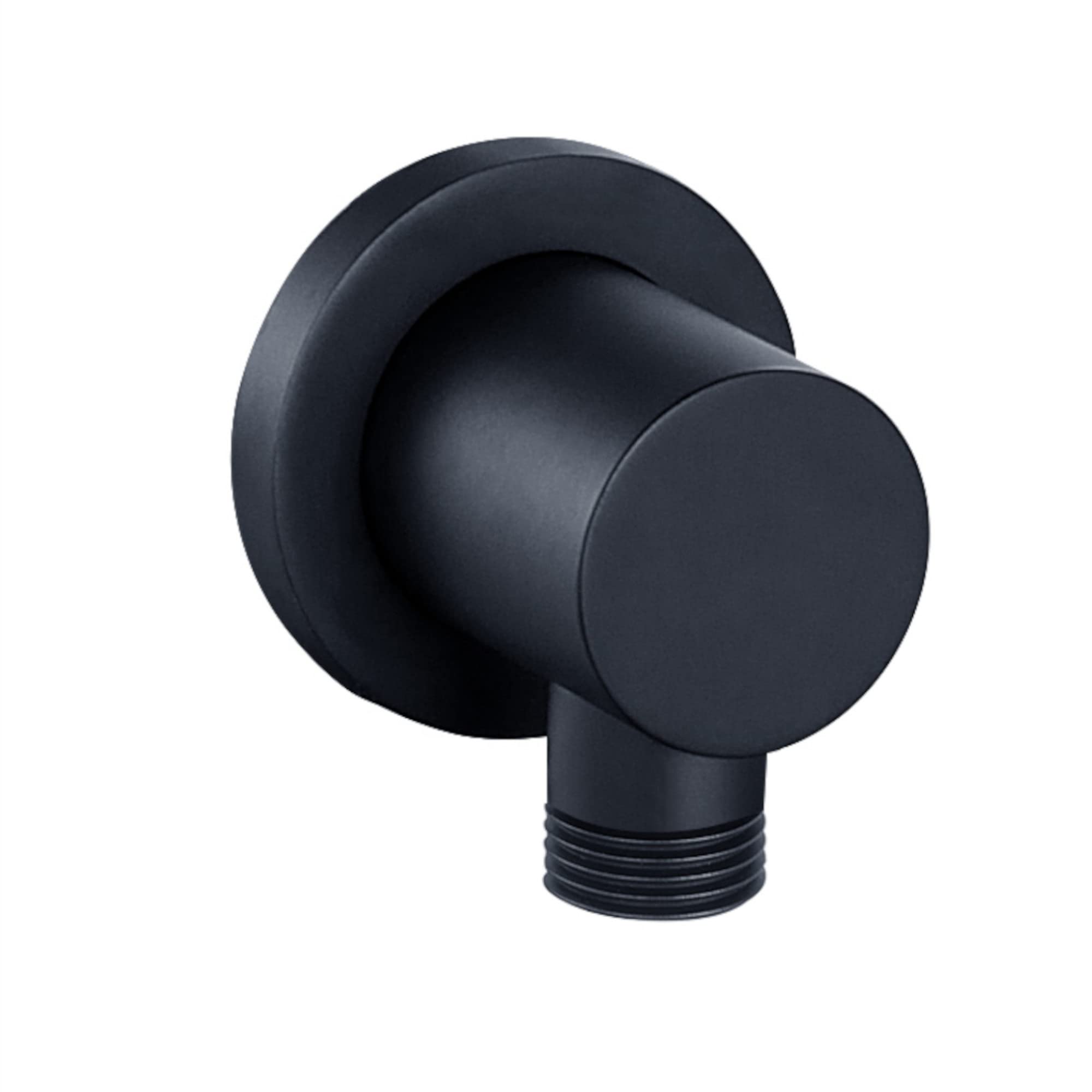 ENKI L09 Round Hand Shower Kit, Matt Black, Hose Connector