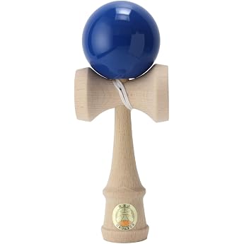 Langs Japan Yamagata Koubou Competition Kendama "Ohiro" Japan Kendama Association Certified, Solid Color Solid, Blue, Blue