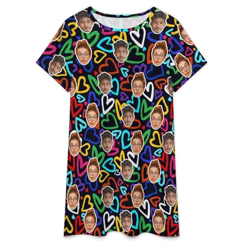 Custom Nightgowns With Faces Photos, Funny Moo Moos For Women, Personalized Pajamas Loungewear Gifts For Women3