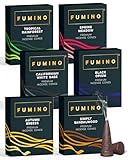 Fumino Conos de Incienso Esenciales – Lote 6 Cajas Masala Agarbatti, 90 Conos para Relajación, Meditación y Aromaterapia (90 g)