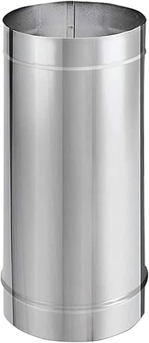 Miniatura 10 de DuraVent DuraBlack - Conector de tubo de estufa de leña de una sola pared de acero inoxidable de 48 x 6 pulgadas para ventilar humo y escape,