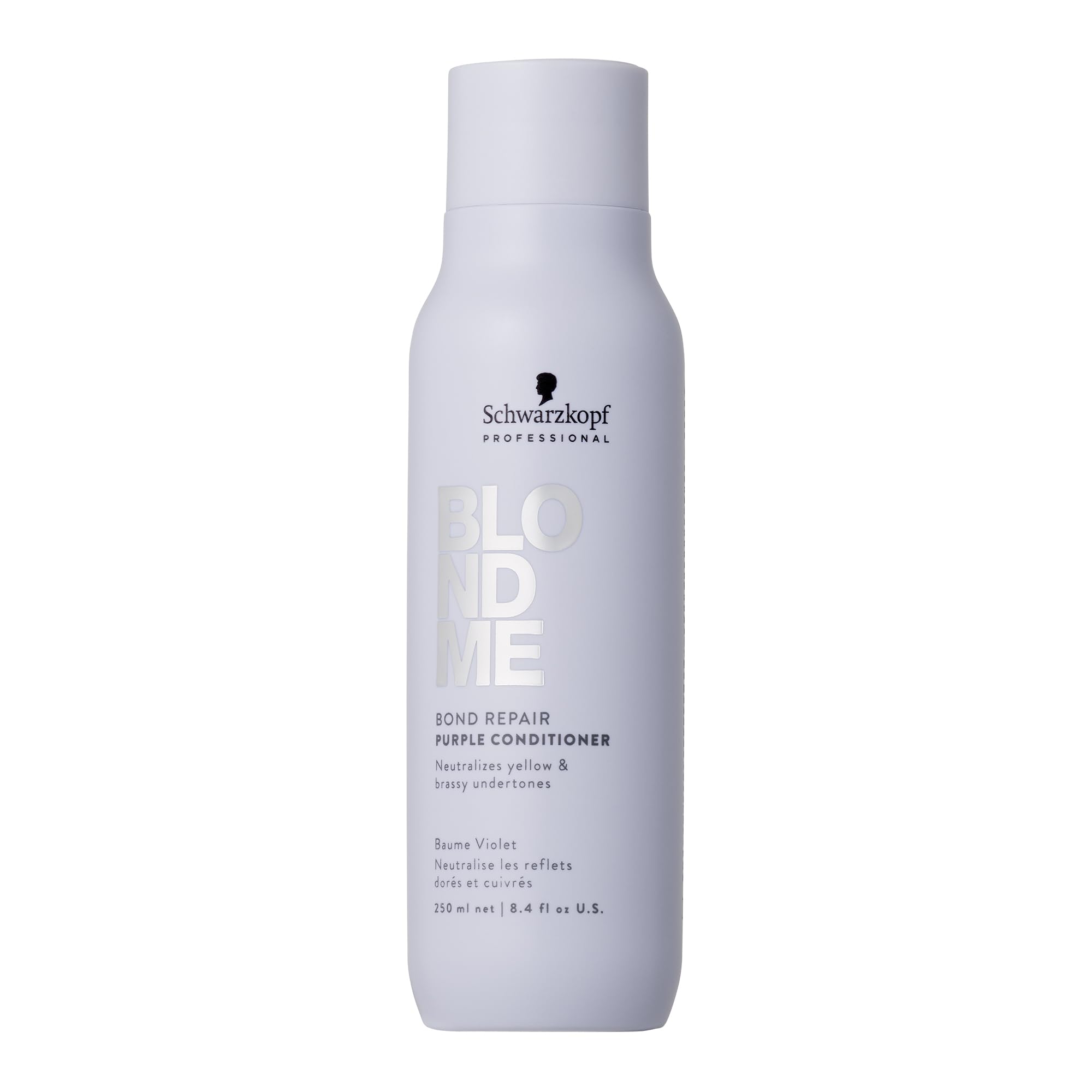 Schwarzkopf Professional BLONDME Bond Repair Purple Conditioner Cool Haarspüllung Neutralisiert Gelbtöne Für Gefärbtes Aufgehelltes Blondiertes Haar Tiefenwirksam Pflegend Und Entwirrend 250 ml