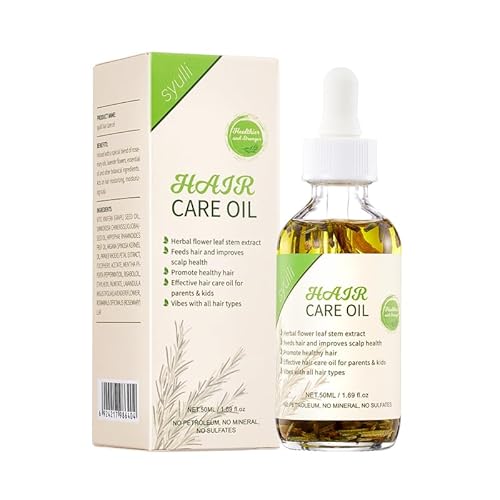 Syulli Aceite de Romero para el Crecimiento del Cabello 50ml, Cuidado de la piel, Aceite para el Tratamiento de la Caída del Cabello para Mujeres y Hombres, Nutre el Cuero Cabelludo