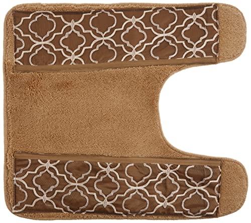 Popular Bath Contour Bath Rug, Spindle Collection, 23" x 10.5", Gold, Contour Rug