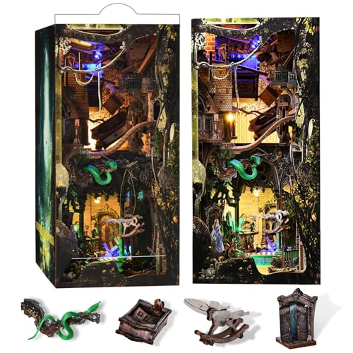 MiniCity DIY Book Nook Kit, DIY Miniature Dollhouse with Lights for Adults and Teens (Down The...