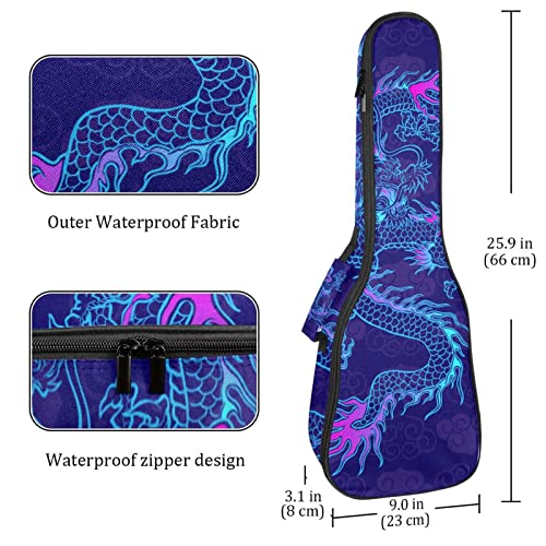 Housse pour ukulélé rétro bleu avec motif de dragon chinois et nuages de 10 mm d’épaisseur – Rembourrage en éponge de 53… - Les Beatles, Paul McCartney, John Lennon, RIngo Starr, George Harrison Housse pour ukulélé rétro bleu avec motif de dragon chinois et nuages de 10 mm d'épaisseur - Rembourrage en éponge de 53… – Image 5