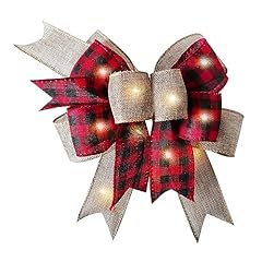 Led Plaid Bow (Black and Red)