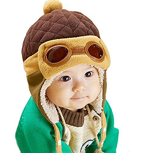LIWEIKE Children Pilot Aviator Hat, Warm Baby Kid Winter Earflap Pilot Cap Aviator