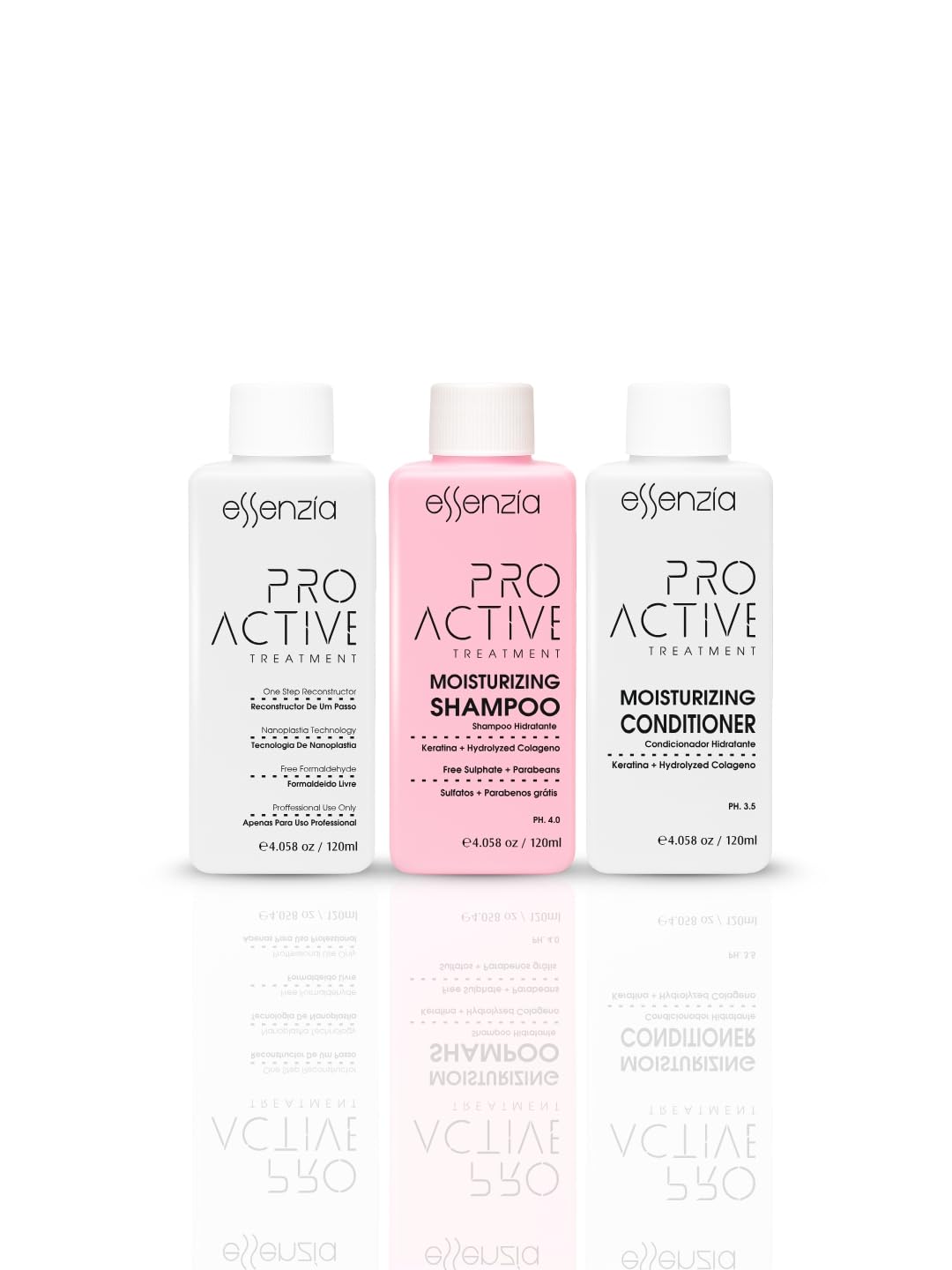 Proactive Professional Nanoplastia Treatment Kit | Nanoplastia Treatment, Moisturizing Shampoo & Conditioner | Combo Pack of 3-120 ML Each