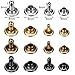 240 Set Leather Rivets Double Cap Rivet Tubular Metal Studs 2 Sizes with Punch Pliers and 3 Pieces Setting Tool Kit for Leather Craft Repairs Decoration, 4 Colors