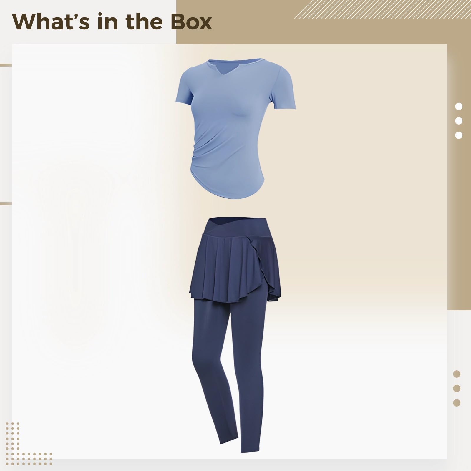 Conjunto de ropa deportiva de 2 piezas para mujer, camiseta de manga corta con cuello en V y leggings de cintura alta, tela transpirable de poliéster y elastano para yoga, pilates y fitness, talla XXL