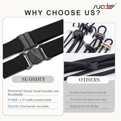 SUOSDEY Crop Top Tuck Elastic Waist Band for Tucking Shirts Adjustable Sweater Cropping Belt Shirt Tuck Band Women4