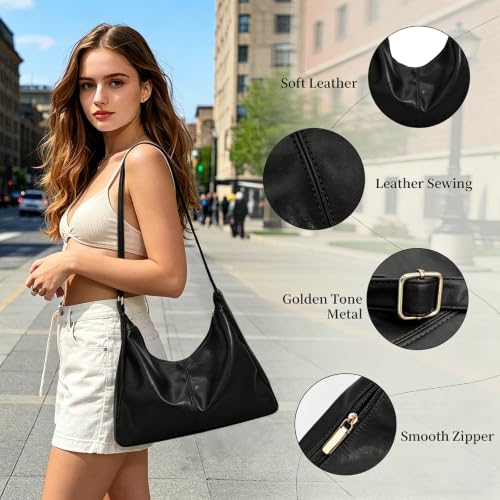 Image of Hobo Bags for Women, Vegan Leather Shoulder Handbag Tote Bag