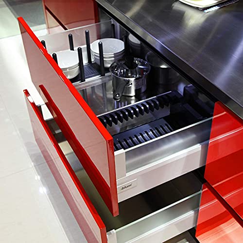 Image of HOME13 Red Glossy Self Adhsive Vinyl Decoratie Waterproof Wallpaper for Kitchen Cabinet Countertops (12x42 Inch)