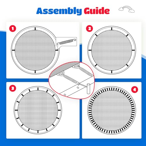 ORCC Trampoline Jumping Mat Fits 16FT Frames Trampoline with 120 V-Rings Fits 7\" Springs, Excellent Bounce, Mat Diameter is 14.27FT