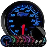 GlowShift Elite 10 Color Oil Temperature Gauge
