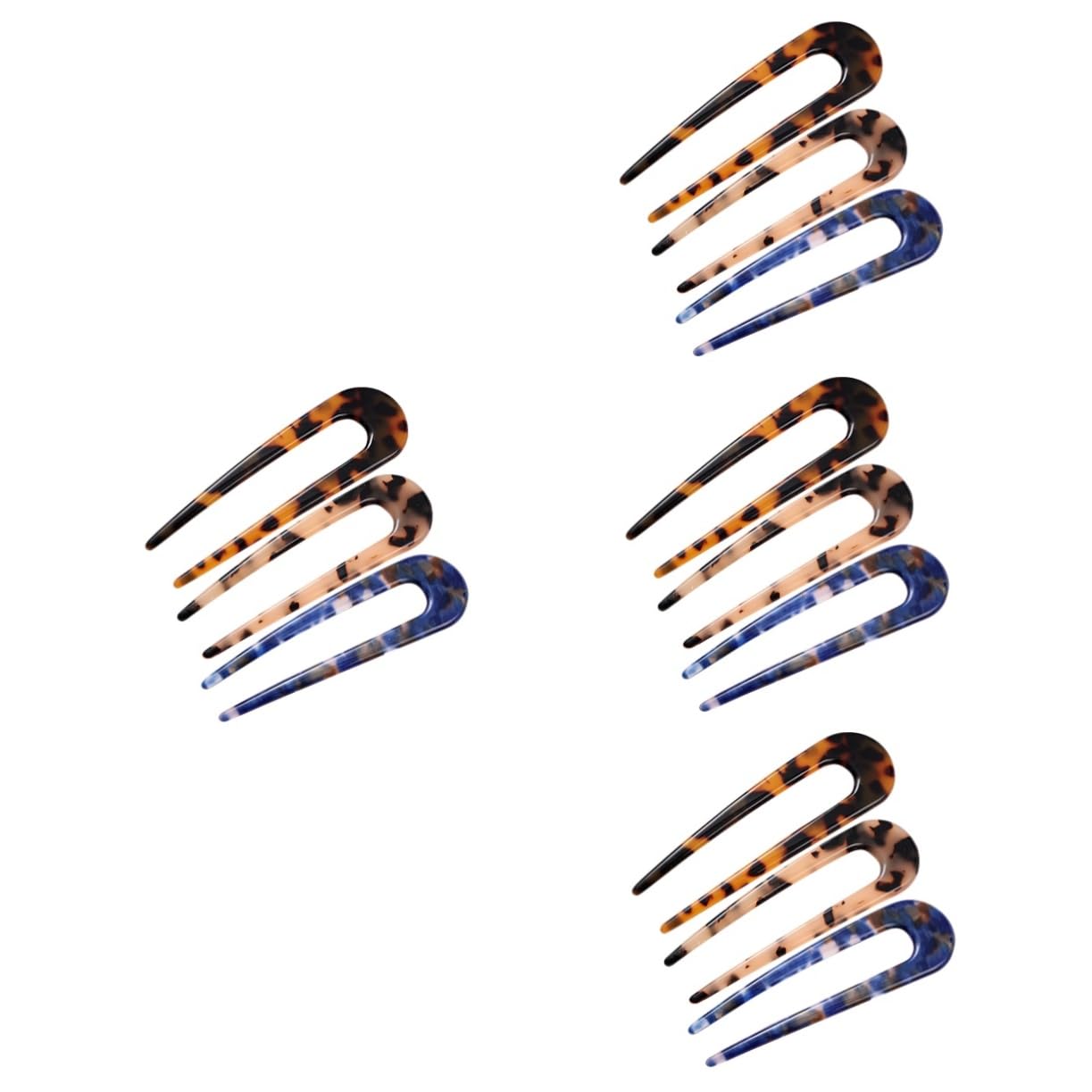Healeved 12piezas Horquillas Acetato Para Moño Accesorios De Pelo Elegantes Para Mujeres Para Estilos De Cabello Para Ocasiones Diarias y Fiestas