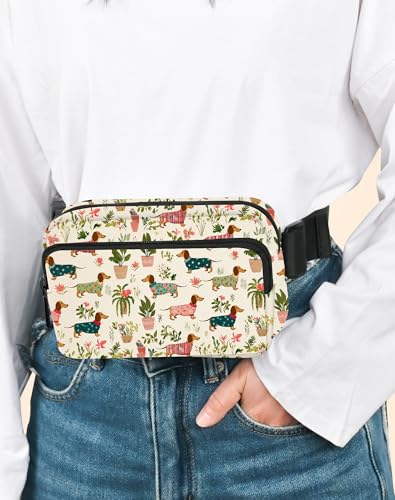 Image of Dachshund Fanny Pack for Women Belt Bag Fashion Everywhere Waist Pouch Lightweight Crossbody Bags with Adjustable Strap
