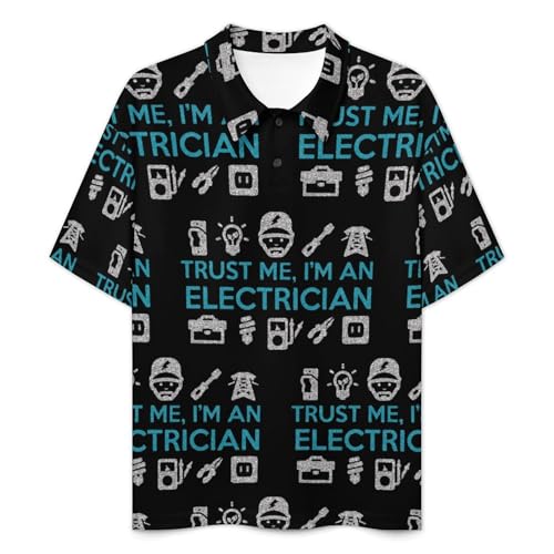 Trust Me I'm an Electrician Mens Polo Shirt Short Sleeve Top Tee Casual T-Shirt3