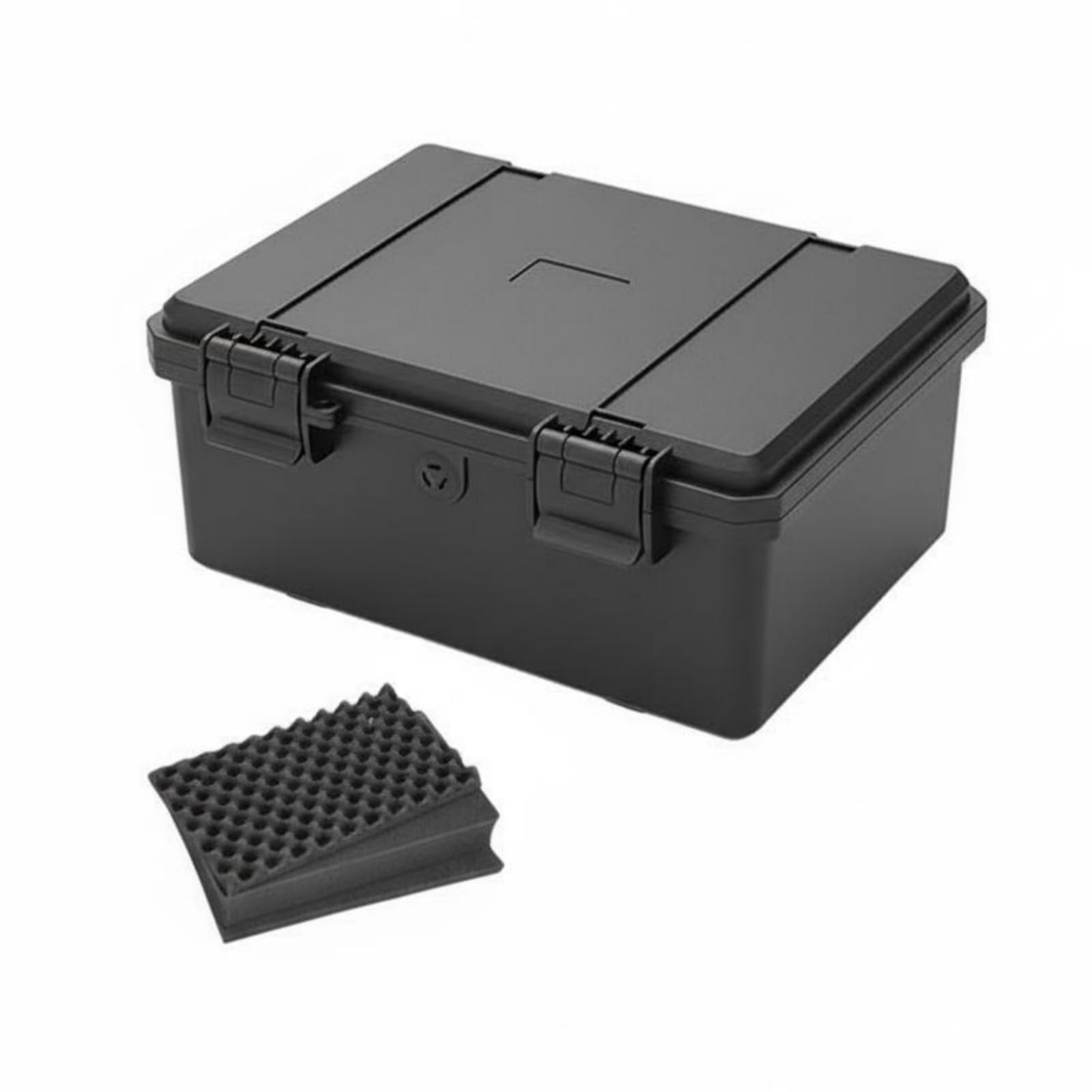 Caja de Herramientas Estuche Duro, JSJM2115T Negro con Esponja, Dimensiones Internas 210 150 94 Mm, Dimensiones Externas 228 182 102 Mm