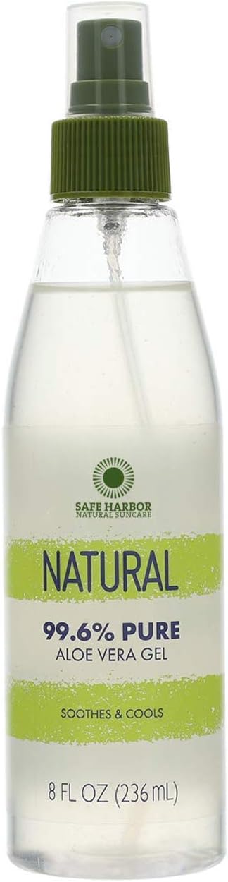 Sunburn Relief Spray, Natural Gel Aloe, Organic Aloe Vera Plant Juice, for Kids and Adults, Skin Cooling, Burns Mist Spray, Soothing Beauty Skin Care Products, for Face (Facial), (8 Fl Oz)