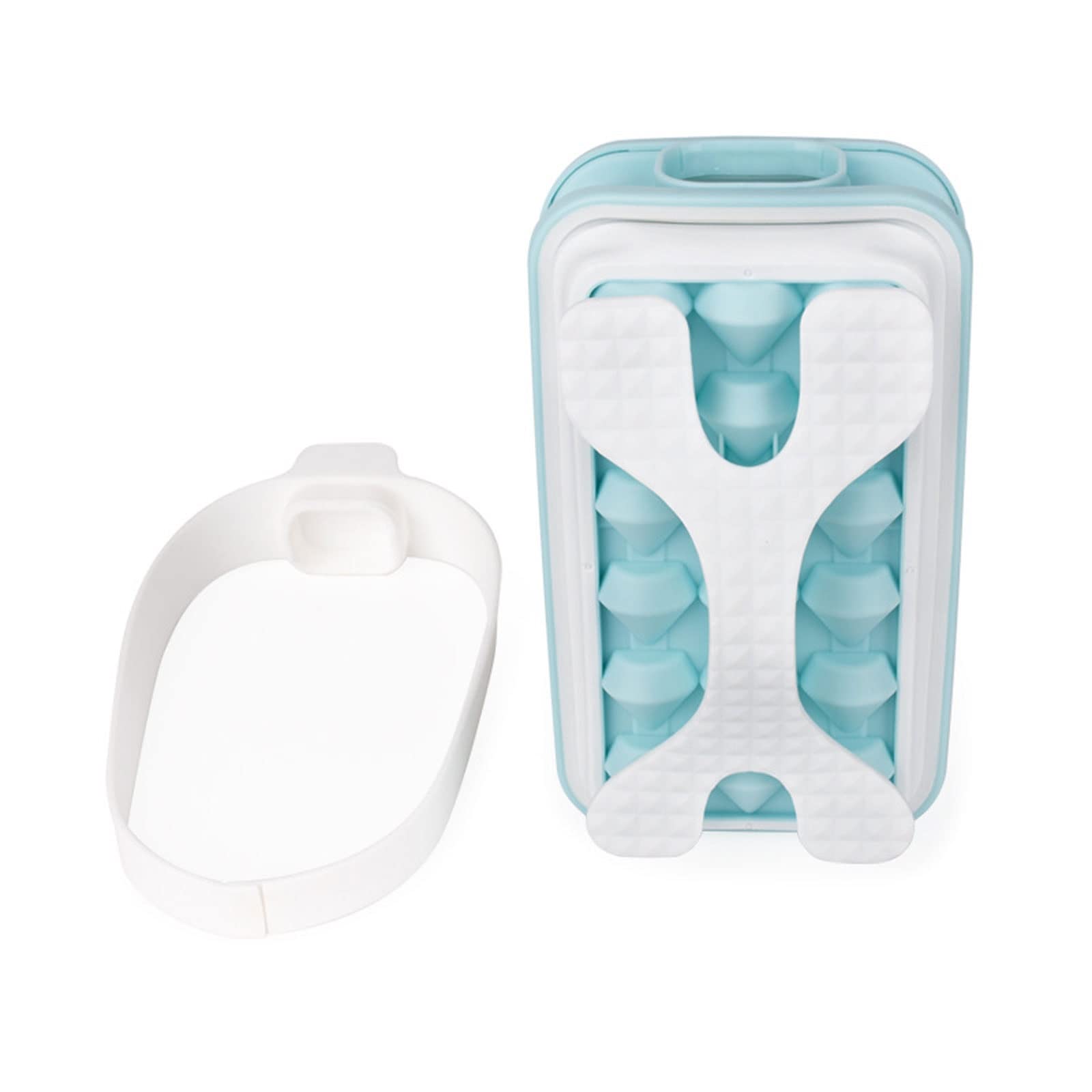 JINGYAN Bacs à glaçons Creative Silicone Ice Tray Hockey Mold Continuous Heart-shaped Star-shaped Diamond Shaped Kitchen Gadget