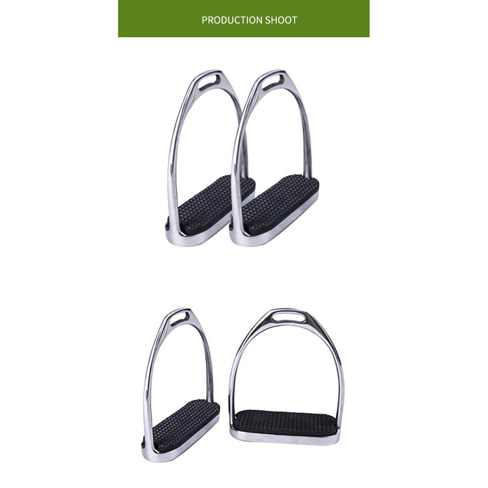 2 Piezas Estribo de Caballo,Estribos ecuestres de Acero Inoxidable,Accesorios de Seguridad para Equitación,Estribos ecuestres Ligeros Fuerte Capacidad de Carga,para Entusiastas Ecuestres