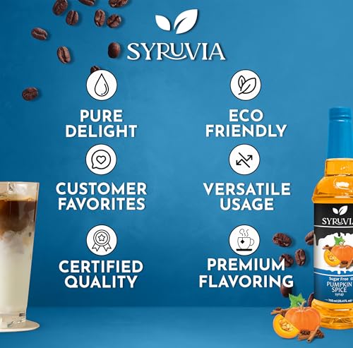 Syruvia Sugar Free Syrup with Pump, 25.4 fl oz