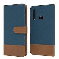 EAZY CASE Hülle Für Huawei P20 – Bookstyle Flip Cover Mit Standfunktion, Kartenfach & Magnetverschluss, Kunstleder Schwarz