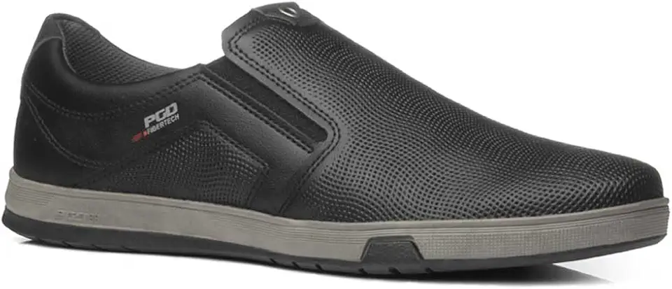 Sapatênis Slip On Masculino Microfibra Preto Pegada 170422-03