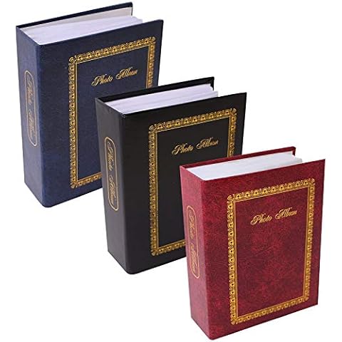 Blue Leather Look Photo Album for 200 Photos Cover