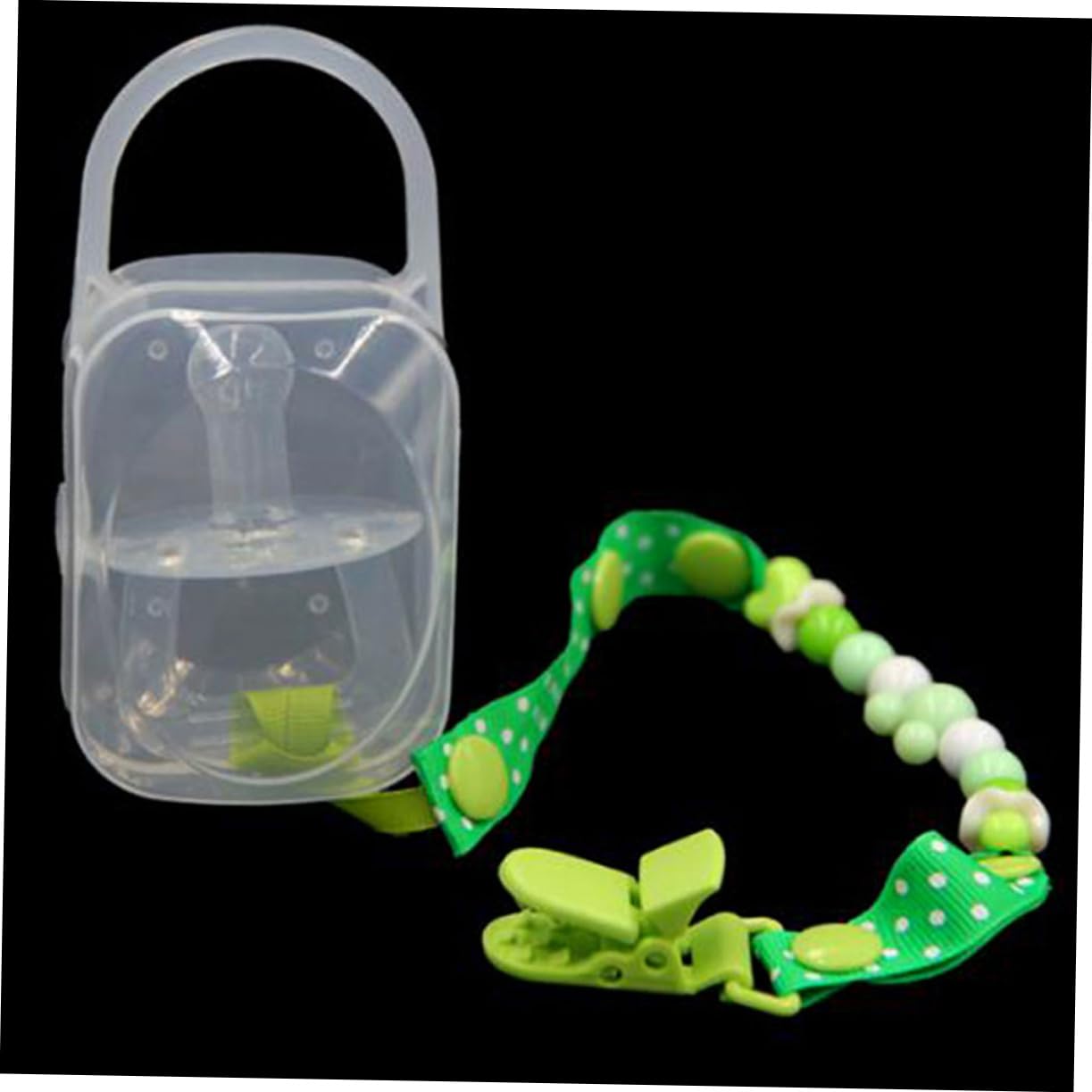 SUPVOX Pacifier Holder Storage Box 7 Pacifiers Pp Material Baby's Essential Prevents Loss Portable