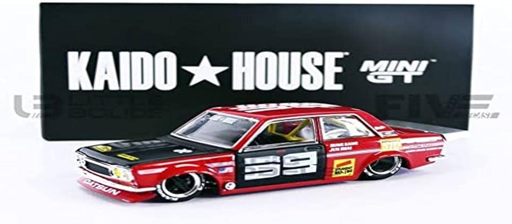 Mini Gt Kaido House Datsun 510 Pro Street Red 1:64 Model Araba Mini Gt Kaido House Datsun 510 Pro Street Red 1:64 Model Araba