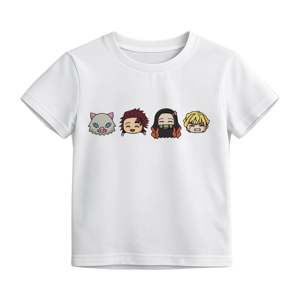 cover n fashion Demon Slayer Anime Unisex Cotton Round Neck Printed Tshirt for Girls|Boys|Kids (White) WHT26WH027 - Review, Price and Buying Guide