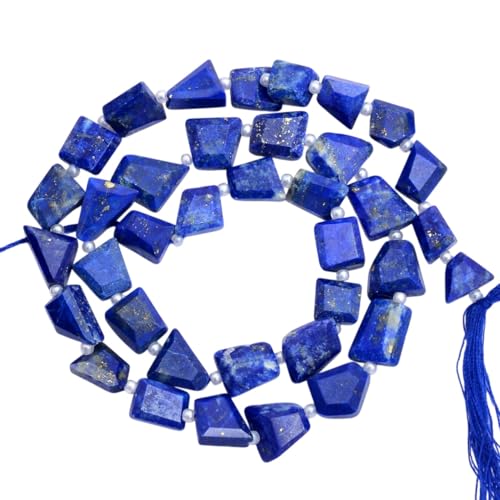 Cuentas de lapislázuli natural pulidas y facetadas para crear joyas únicas