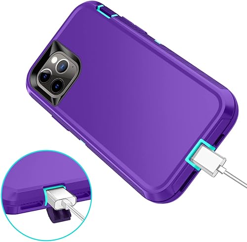 Miniatura 5 de I-HONVA Funda para iPhone 11 Pro a prueba de golpes, a prueba de polvo y caídas, 3 capas de protección de cuerpo completo sin protector de pantalla