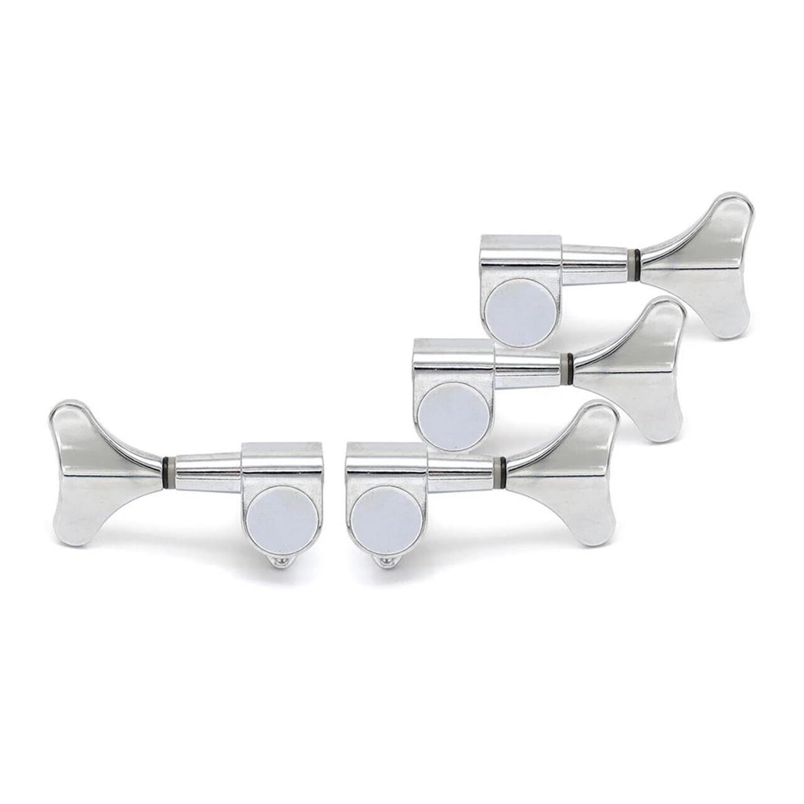 Profesjonalny Pokrętło Do Strojenia Gitary 2L2R/3R1L 4strunowy Tuner Basowy Do Ćwiczeń Profesjonalnych Akcesoriów Gitarowych(3R1L Chrome)