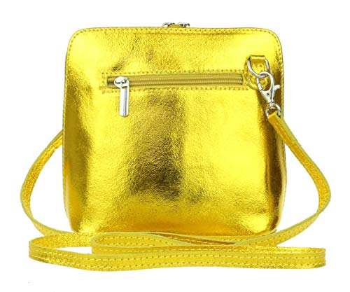 Girly HandBags Womens Metallic Genuine Leather Cross Body Shoulder Bag3