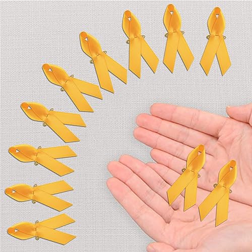 WANDIC Gold Ribbon with Safety Pins - Image 3