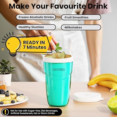 UKKISO Slushie Maker Cup Slush und Shake Maker mit Deckel, DIY Slushie Becher mit Gefrierkern für schnell gefrorene hausgemachte Einzelportion Slushies, Frucht-Smoothies und Milchshakes in Minuten, – Bild 5