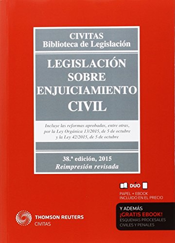 Legislación Sobre Enjuiciamiento Civil (38ª Ed.) 2015 (Biblioteca de Legislación)