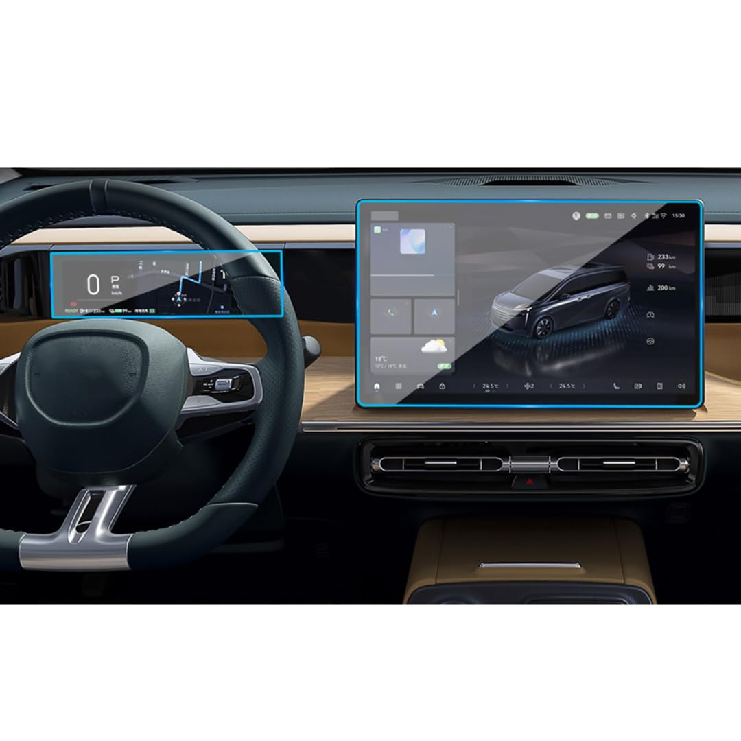 Folia Ochronna dla Trumpchi E8 PHEV 2024-2025, folia ochronna na ekran ze szkła hartowanego na deskę rozdzielczą i nawigację samochodową