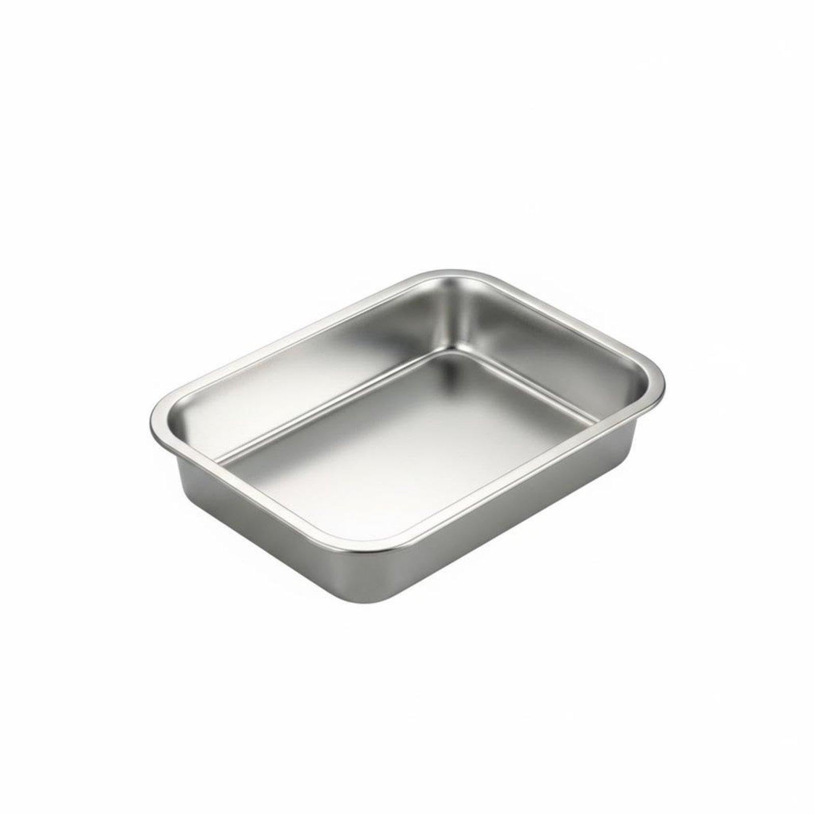 Rectangular Metal Container with Lid Easy to Clean Catering Tray with Lid Reusable Kitchenware for Caterers, Occasion Planners, Kitchen, Steam Cooking Pan, Buffets 40X30X7Cm Deep Basin-image-31