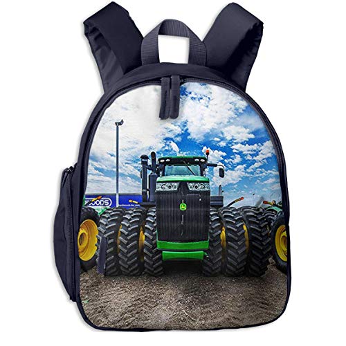 Mochila para Niños Tractores Verdes  Escuela Primaria de Edad Peso Ligero