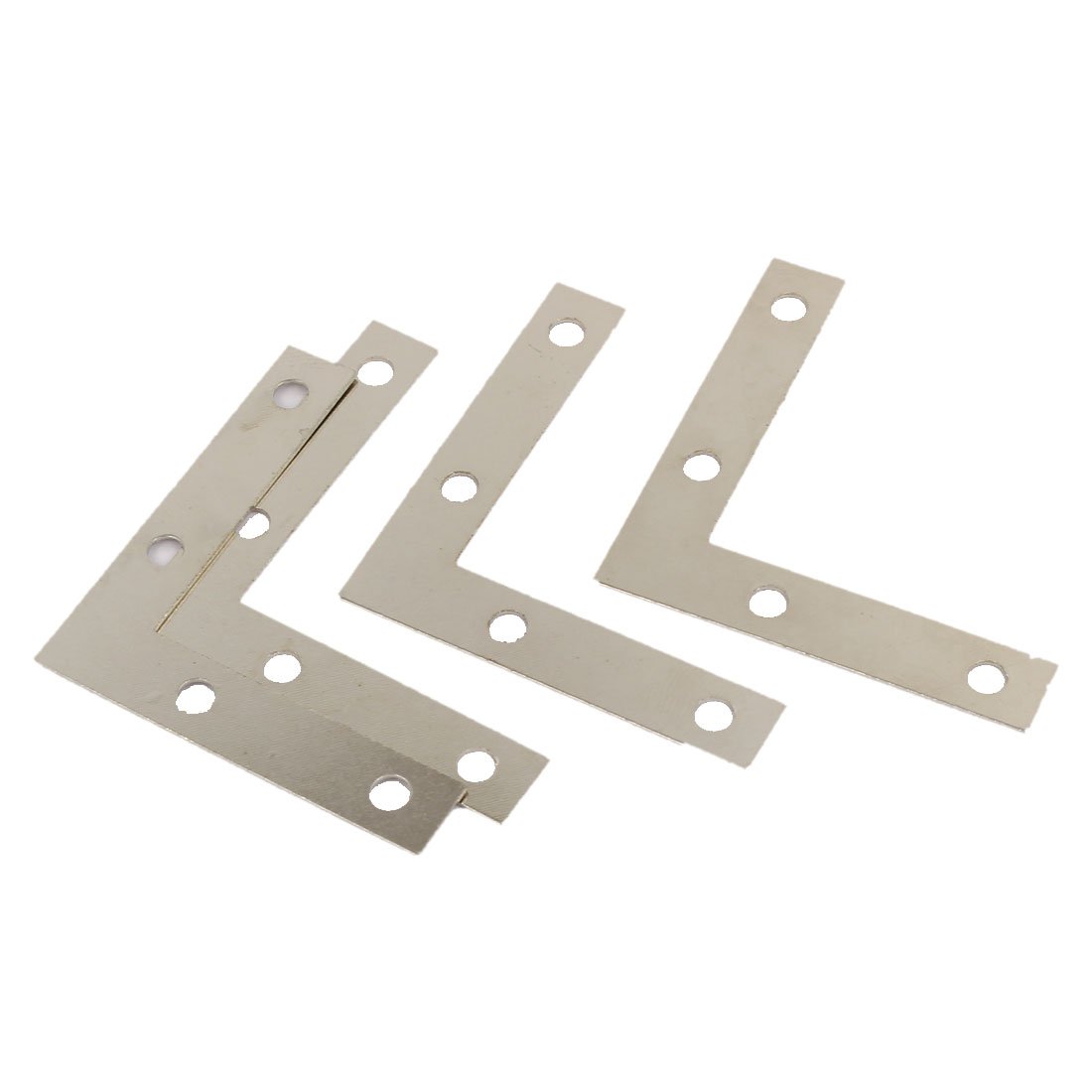 Sourcingmap 50mm x 50mm Angle Brackets Corner Braces L Shape Mending Repair Plates 0.7mm Thickness 4PCS